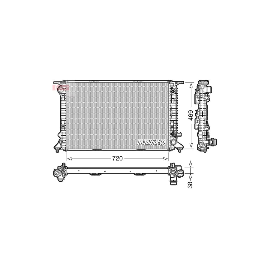 Denso DRM02041 Drm02041 Engine Radiator For Audi Q5 (8Rb) | ML Performance UK