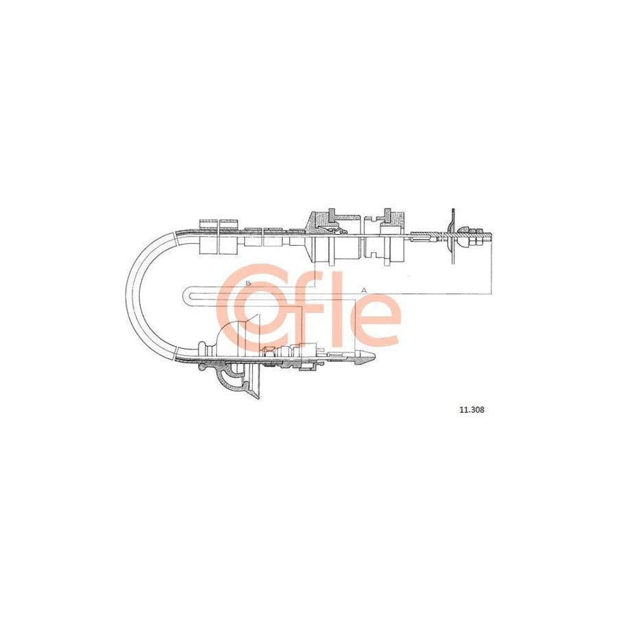 Cofle 11.308 Clutch Cable For Peugeot 405