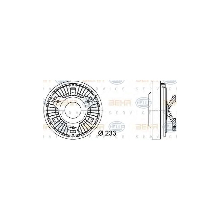 Hella 8MV 376 728-401 Fan Clutch