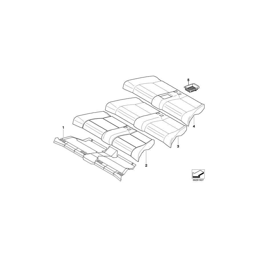 Genuine BMW 52207274743 E88 Oddments Tray SCHWARZ (Inc. 120d, 125i & 128i) | ML Performance UK Car Parts