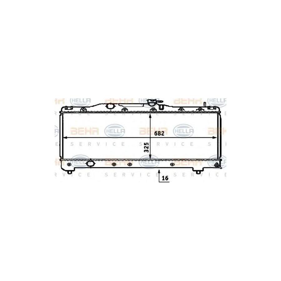 Hella 8MK 376 718-351 Engine Radiator For Toyota Carina