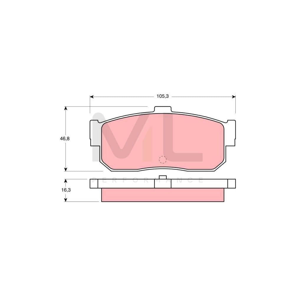 TRW Gdb1172 Brake Pad Set Not Prepared For Wear Indicator | ML Performance Car Parts