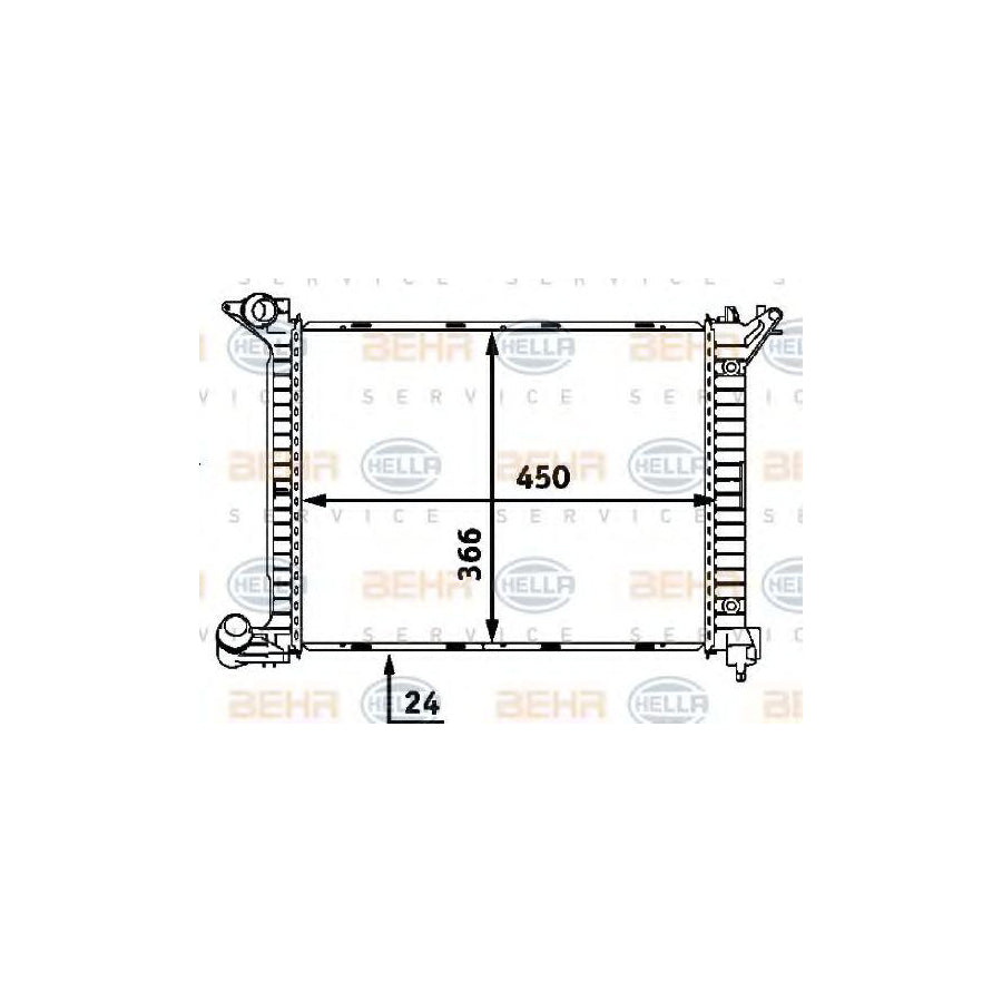 Hella 8MK 376 718-344 Engine Radiator For Mini Hatchback (R50, R53)
