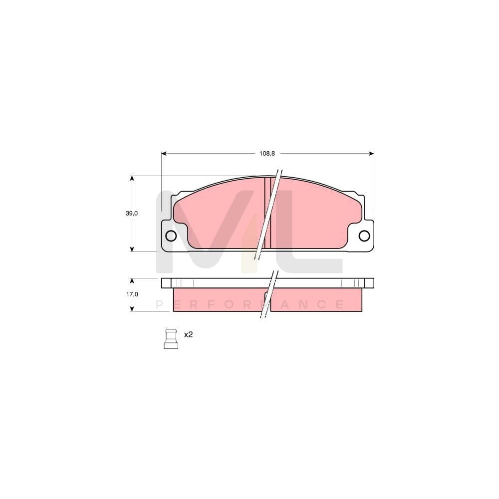 TRW Gdb296 Brake Pad Set Incl. Wear Warning Contact | ML Performance Car Parts