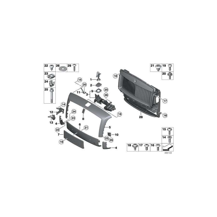 Genuine BMW 46627711971 RR4 RR6 RR5 Binding Head Screw M6X16-Mk A2-80 (Inc. Ghost EWB) 1 | ML Performance UK Car Parts