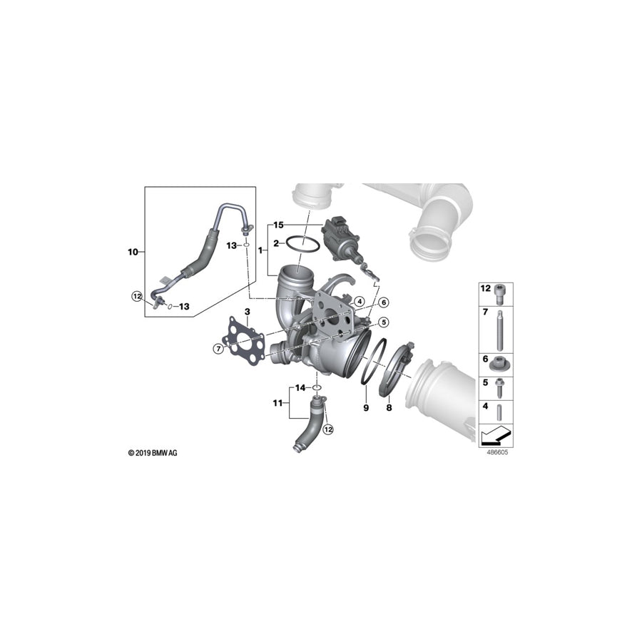 Genuine BMW 11428629962 F45 F46 F39 Oil Supply Line (Inc. X2 20i, X1 18i & One) | ML Performance UK Car Parts