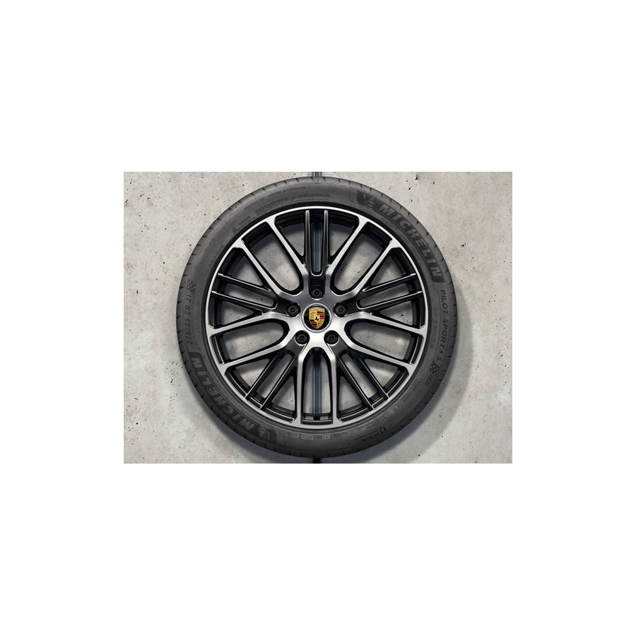 Genuine Porsche 21 Panamera (971) Exclusive Design Sport In Black (High-Gloss) Alloy Wheels & Winter Tyres Original Porsche | ML Performance UK Car Parts