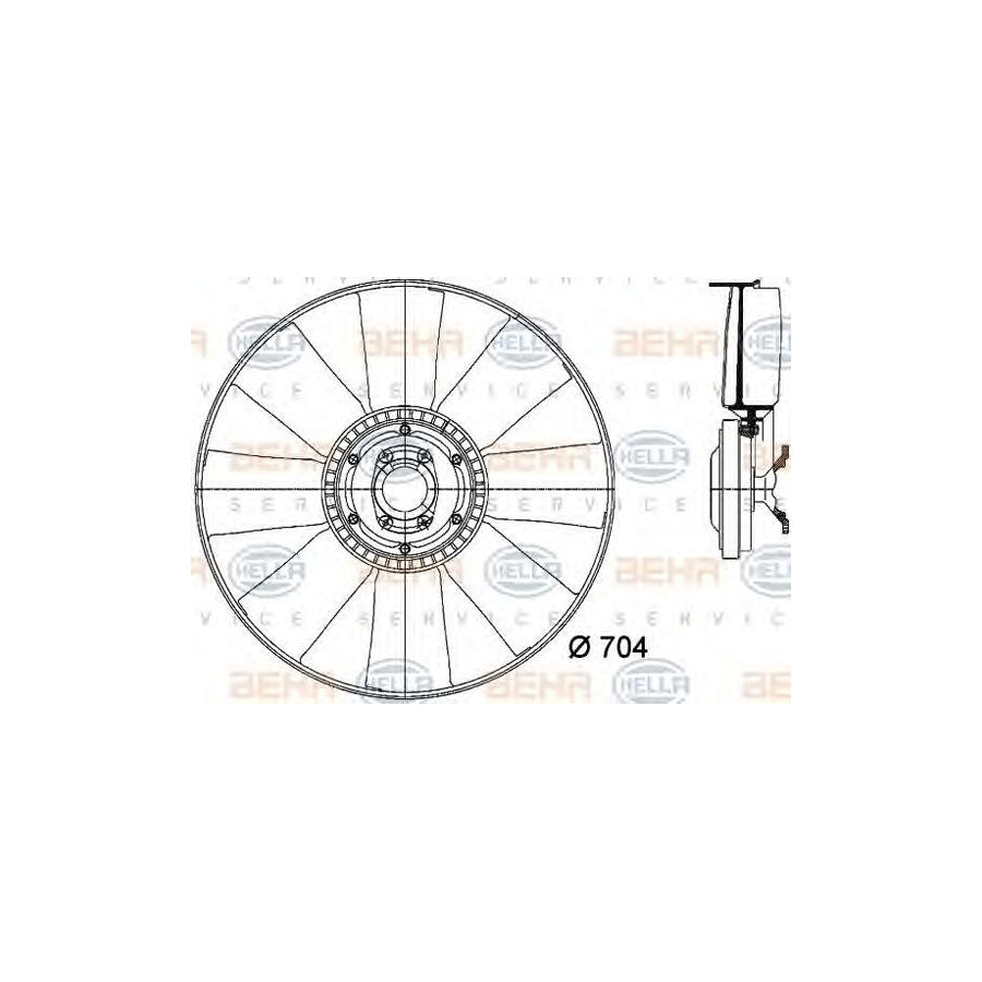 Hella 8MV 376 728-161 Fan, Radiator