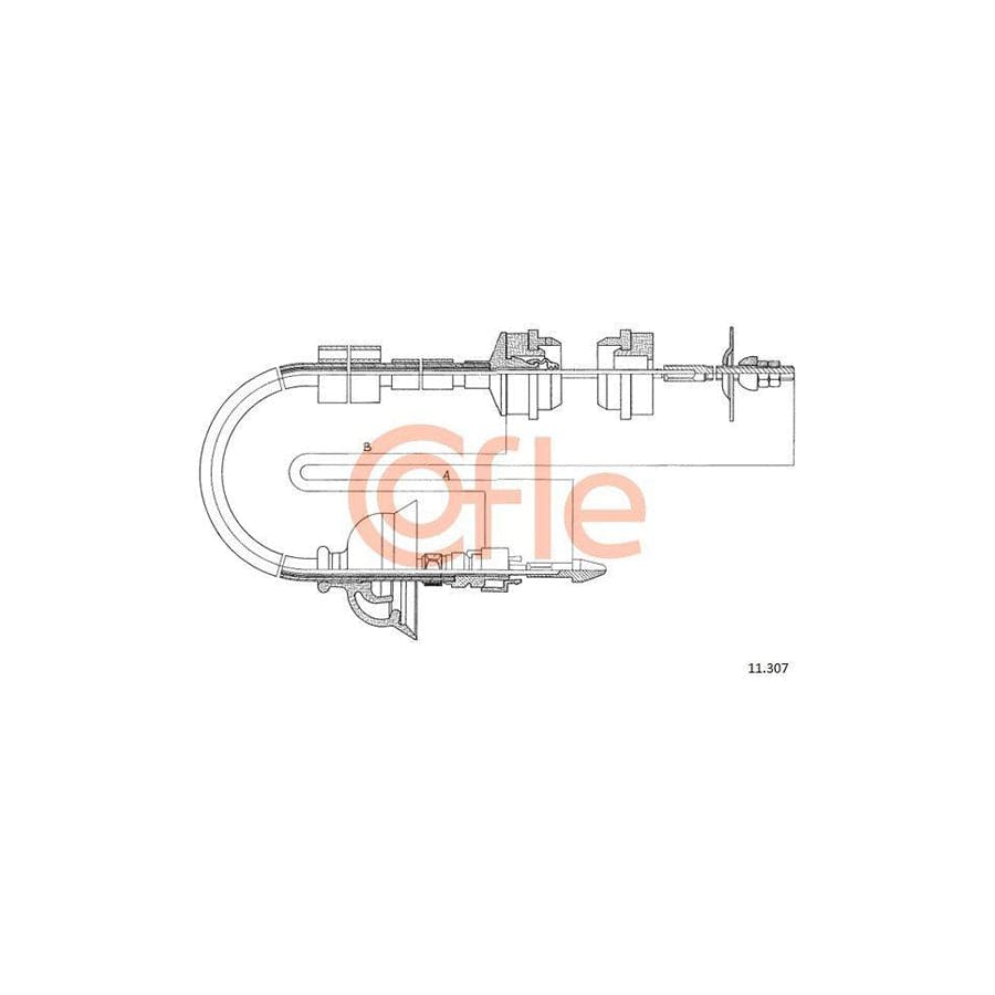 Cofle 11.307 Clutch Cable For Peugeot 405