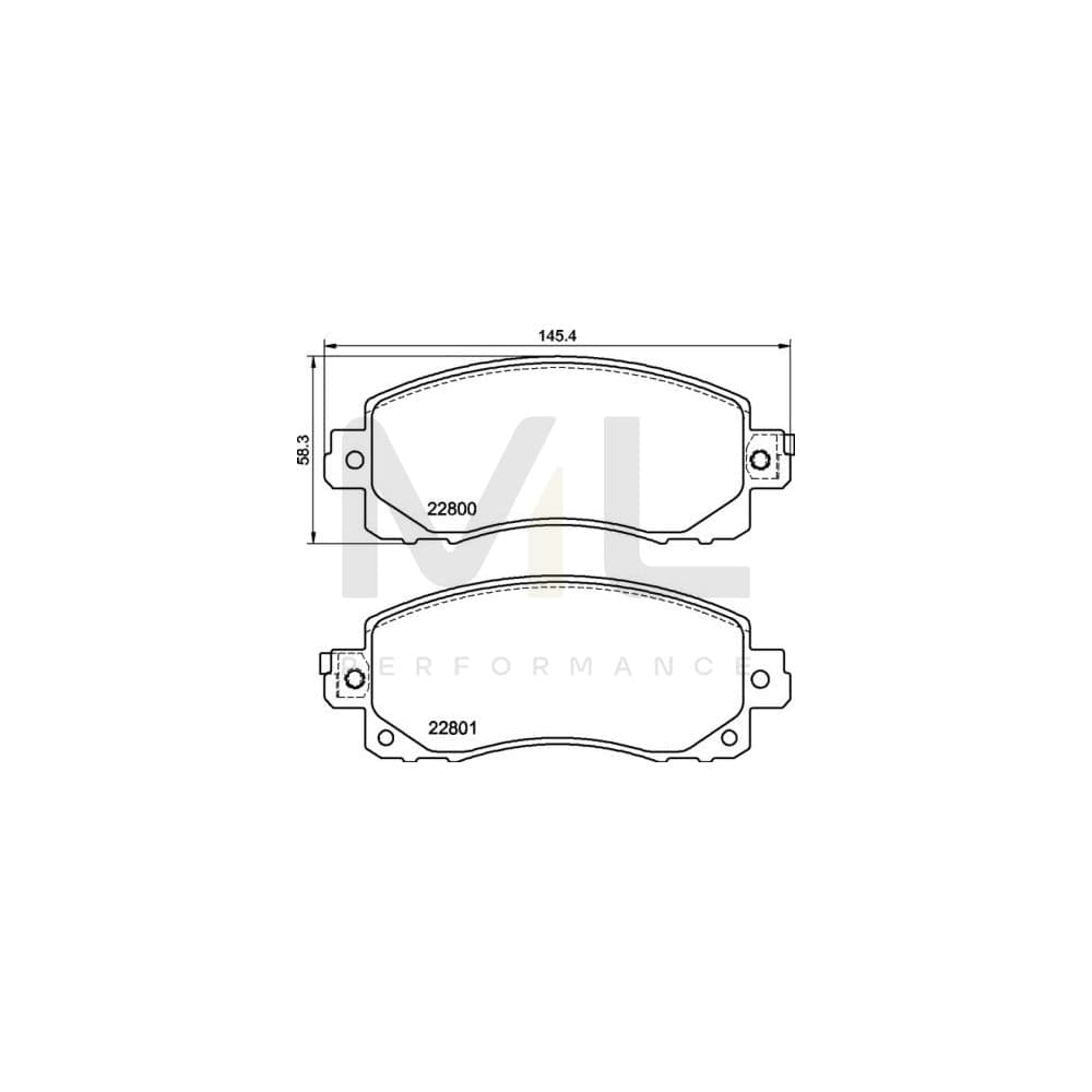 Brembo P 78 028 Brake Pad Set With Acoustic Wear Warning, With Anti-Squeak Plate | ML Performance Car Parts