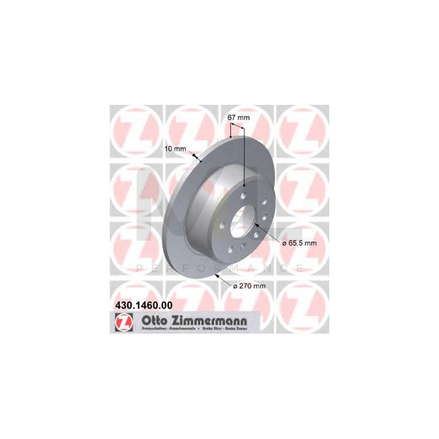 ZIMMERMANN 430.1460.00 Brake Disc Solid | ML Performance Car Parts