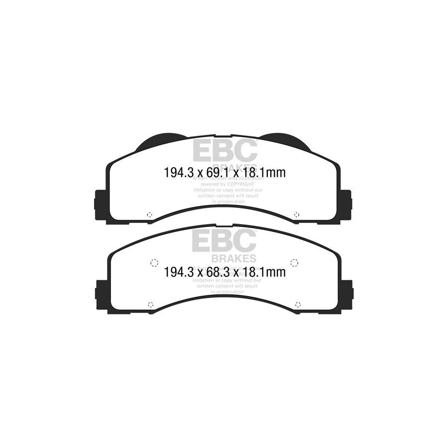 EBC DP43034R Ford F-150 Yellowstuff Front Brake Pads 2 | ML Performance UK Car Parts