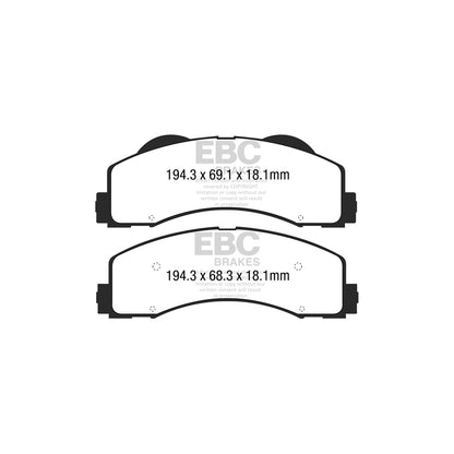 EBC DP43034R Ford F-150 Yellowstuff Front Brake Pads 2 | ML Performance UK Car Parts