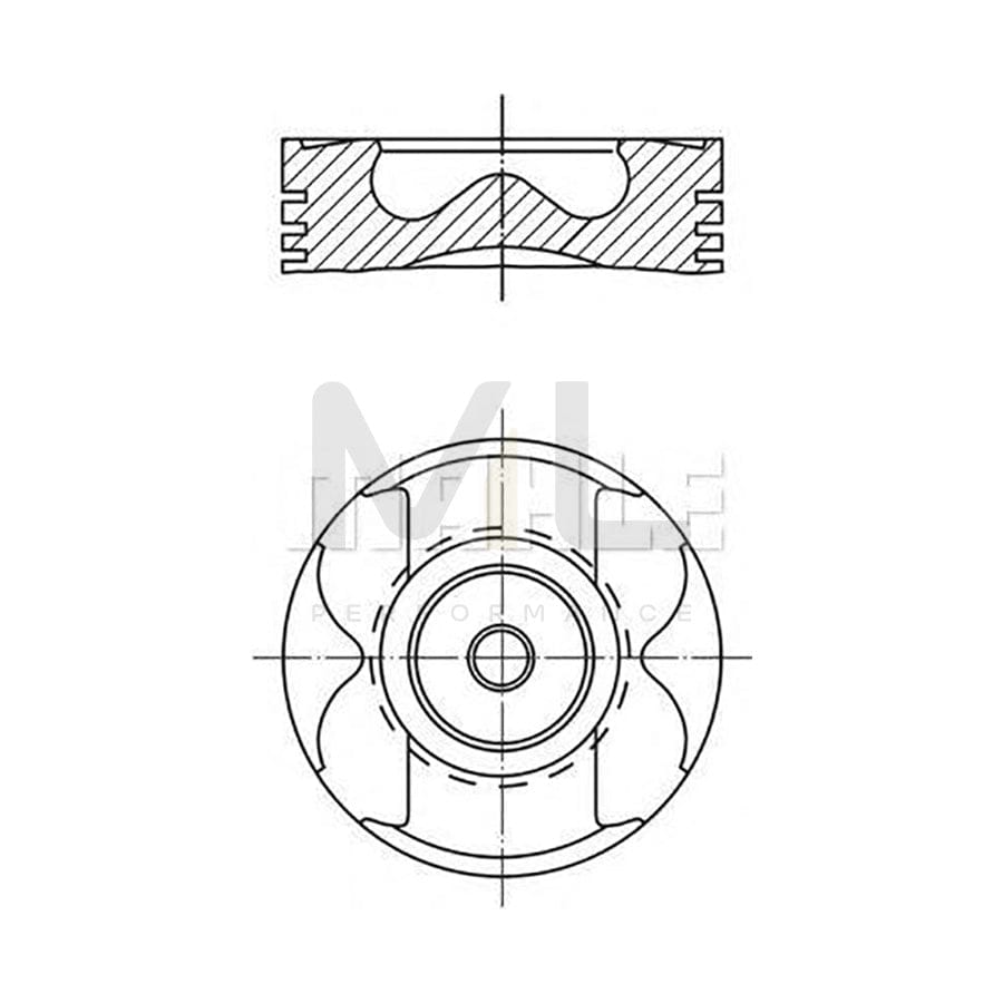 MAHLE ORIGINAL 083 11 00 Piston for BMW 5 Series 80 mm, with piston rings, with cooling duct, with piston ring carrier | ML Performance Car Parts