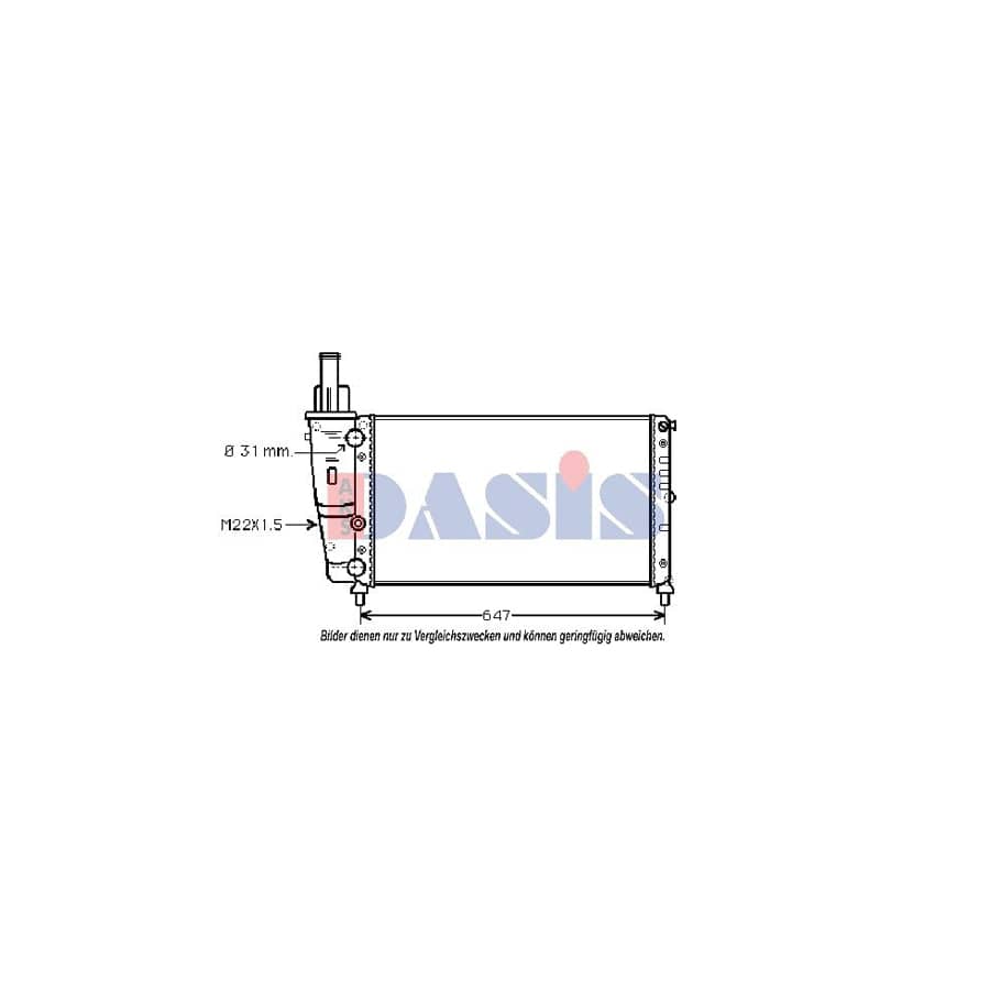 AKS Dasis 080810N Engine Radiator For Fiat Punto | ML Performance UK