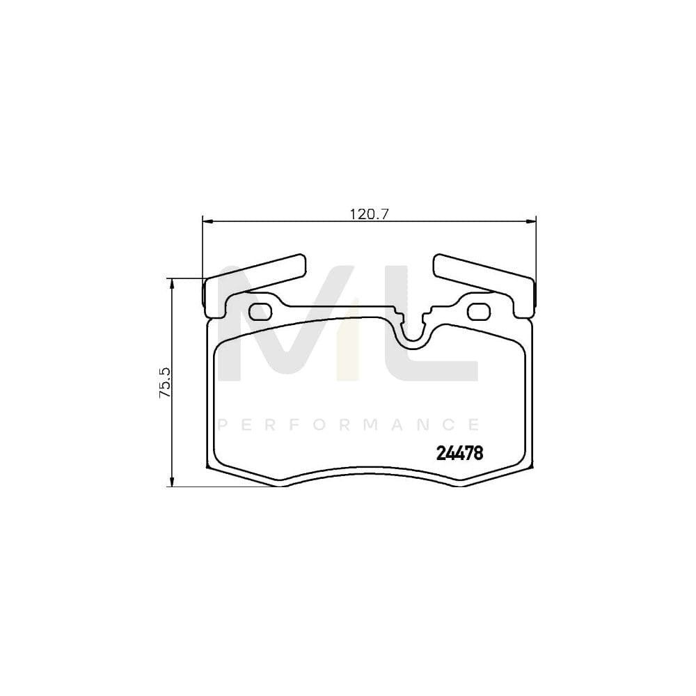 Hella 8DB 355 014-111 Brake Pad Set Prepared For Wear Indicator | ML Performance Car Parts