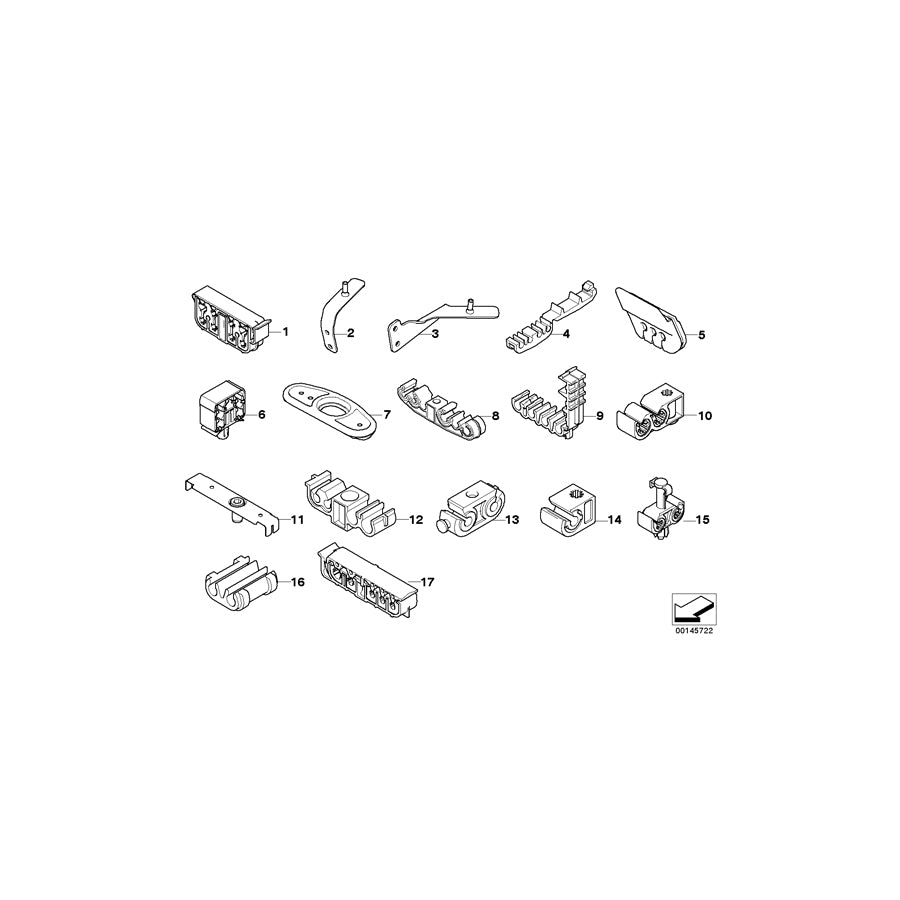 Genuine BMW 34306771401 E64 E60 Bracket, Brake Pipe, 5-Fold (Inc. 535xi, 520i & 535i) | ML Performance UK