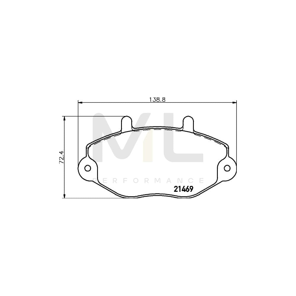 Hella 8DB 355 019-381 Brake Pad Set For Ford Transit With Acoustic Wear Warning | ML Performance Car Parts