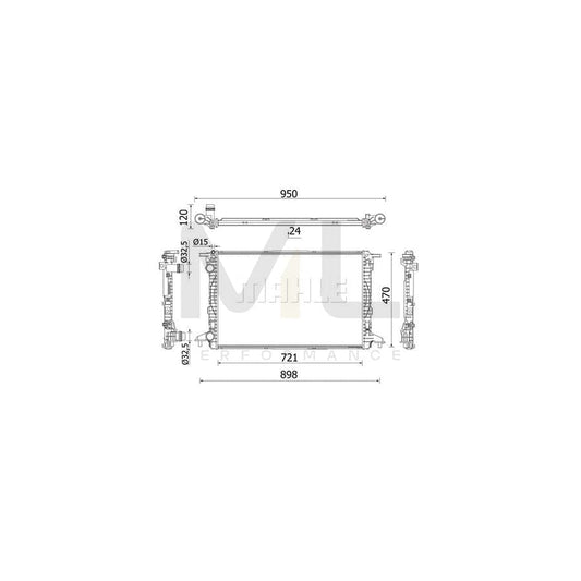 MAHLE ORIGINAL CR 2179 000S Engine radiator Mechanically jointed cooling fins, Aluminium | ML Performance Car Parts