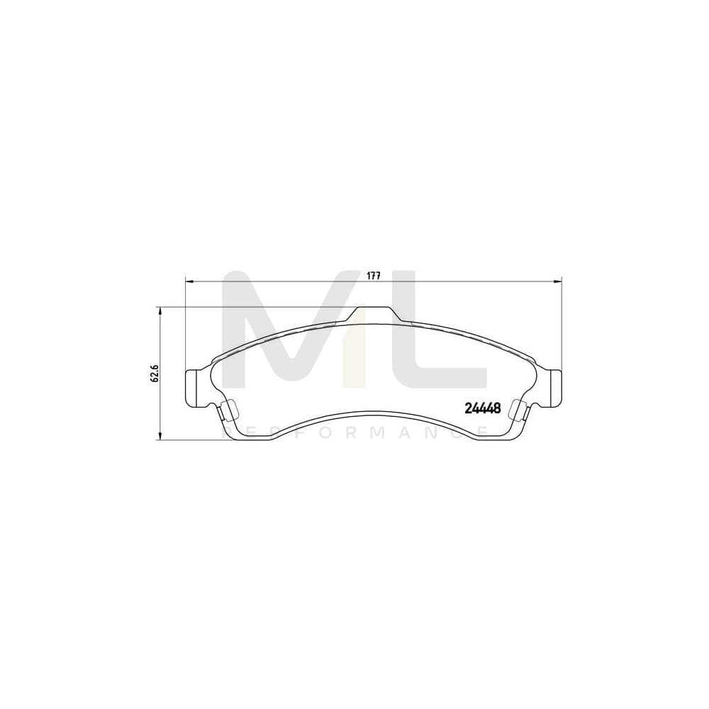 Brembo P 10 009 Brake Pad Set With Acoustic Wear Warning | ML Performance Car Parts