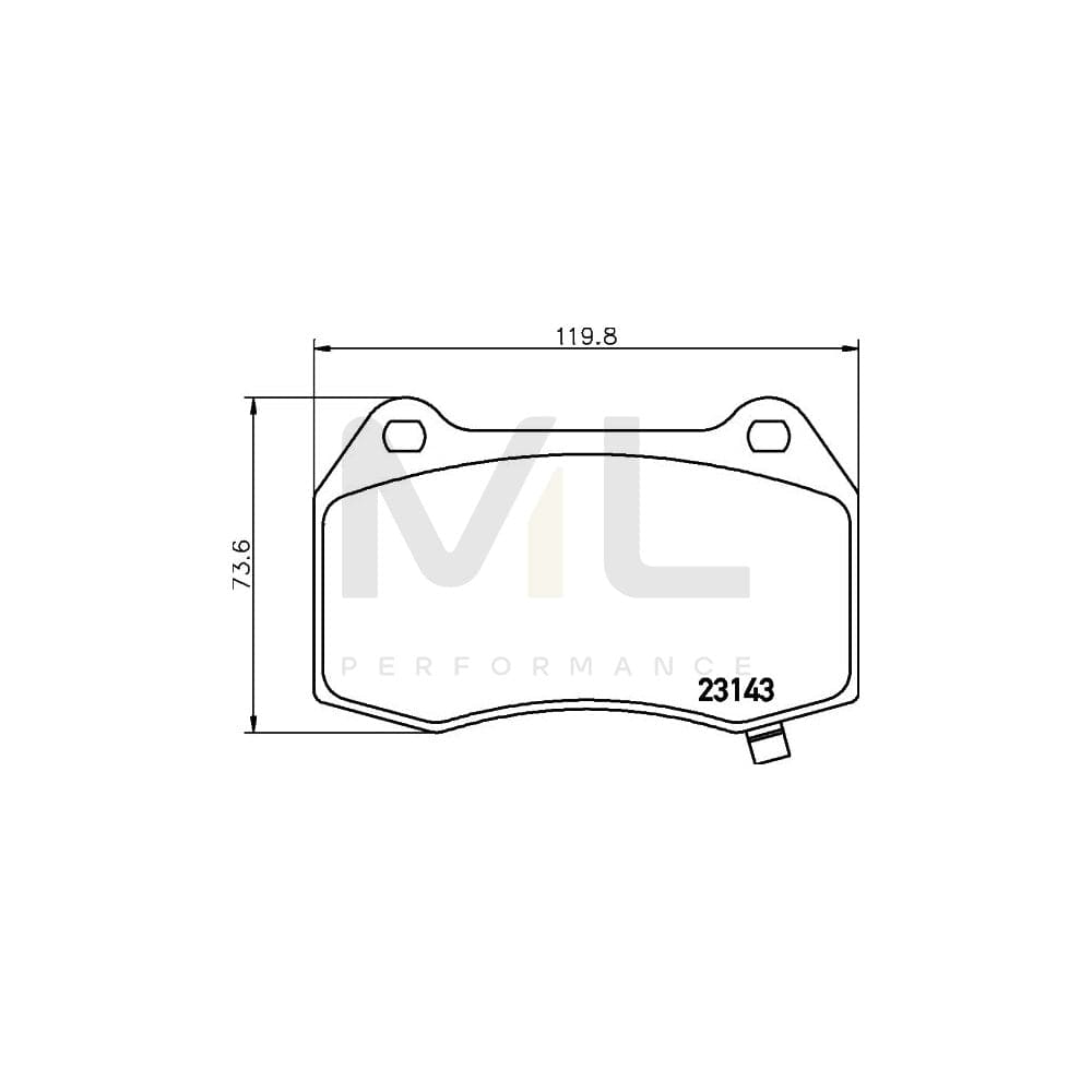 Hella 8DB 355 014-461 Brake Pad Set With Acoustic Wear Warning | ML Performance Car Parts