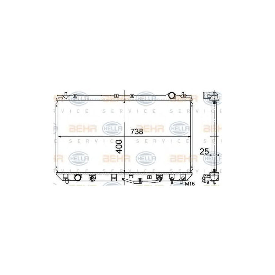 Hella 8MK 376 718-551 Engine Radiator