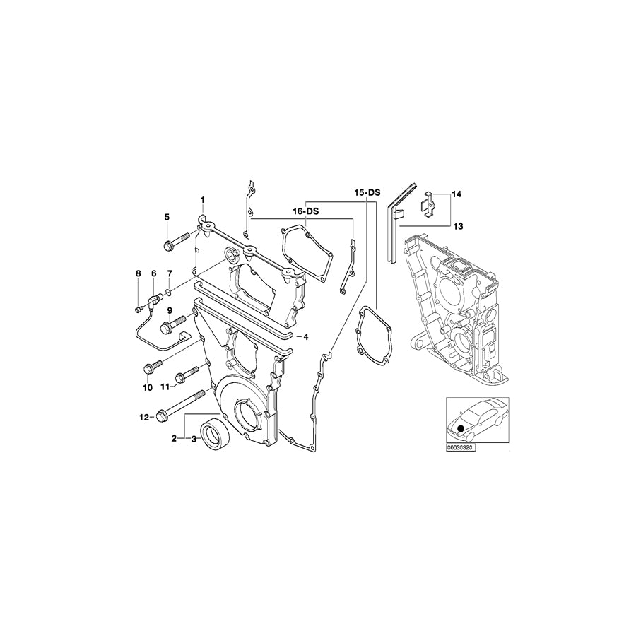 Genuine BMW 11141432232 E36 Timing Case Cover, Top (Inc. 318is, 318ti & Z3 1.9) | ML Performance UK Car Parts