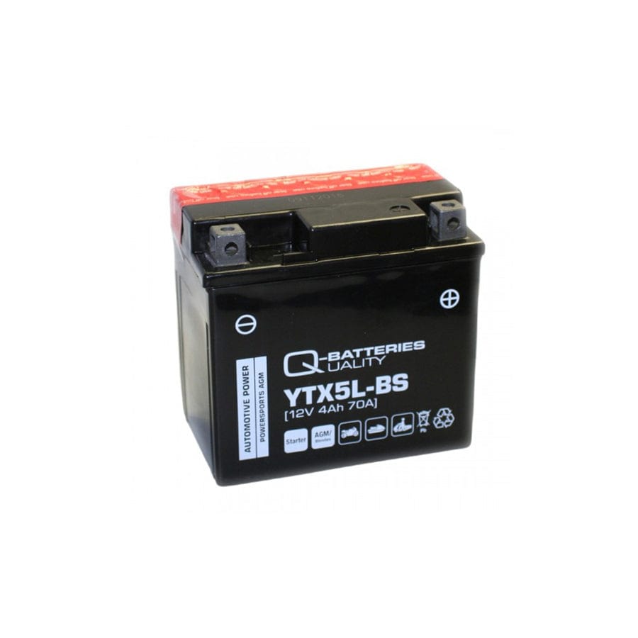 Q-Batteries Motorcycle battery YTX5LBS 50412 AGM 12V 4Ah 70A | ML Performance UK Car Parts