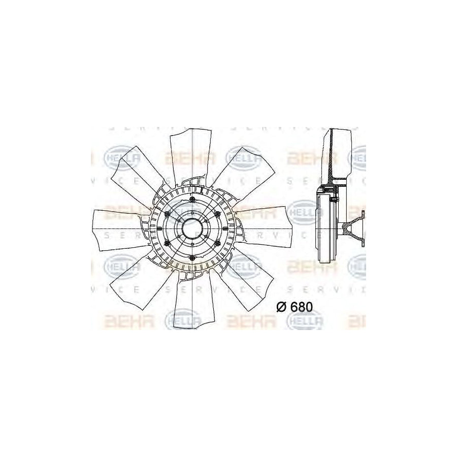 Hella 8MV 376 730-121 Fan, Radiator