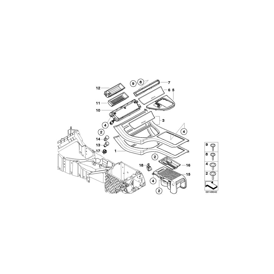 Genuine BMW 51167060445 E53 Preselect.Lever Cover F Steptronic (Inc. X5) | ML Performance UK Car Parts