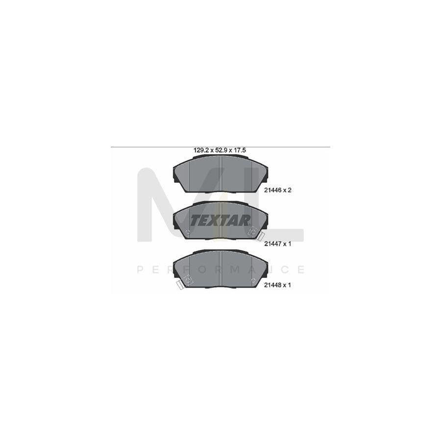 TEXTAR 2144601 Brake pad set with acoustic wear warning | ML Performance Car Parts