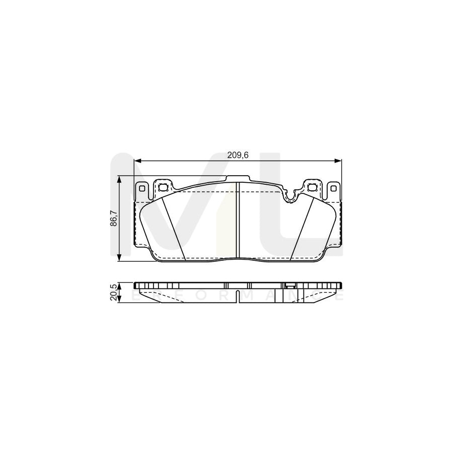 Bosch 0986Tb3210 Brake Pad Set  | ML Performance Car Parts