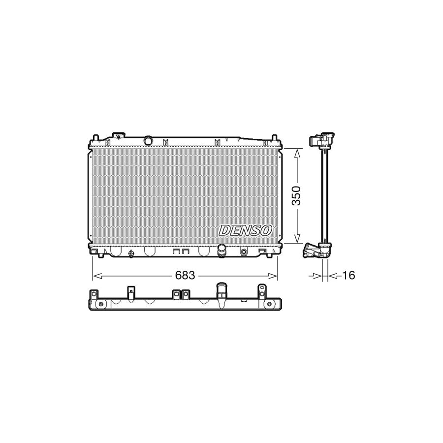 Denso DRM40035 Drm40035 Engine Radiator For Honda Jazz Hatchback (Ge, Gg, Gp, Za) | ML Performance UK