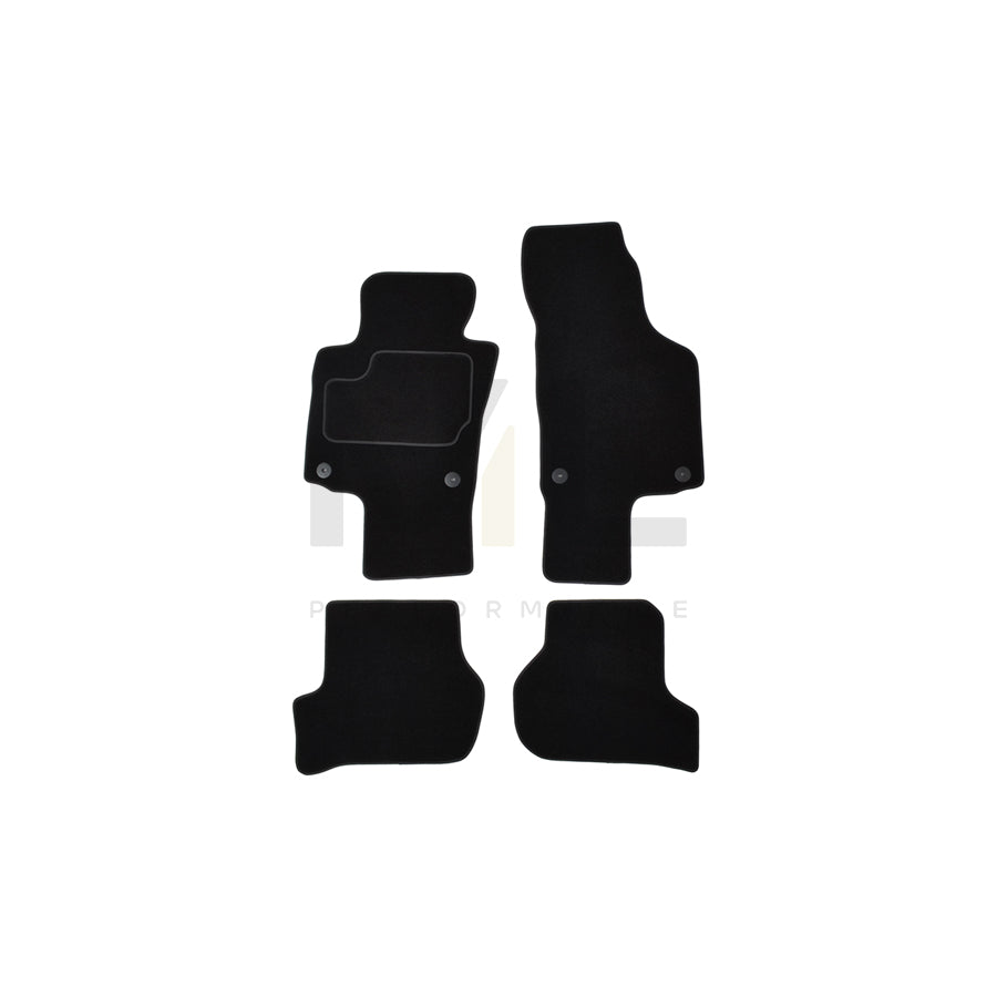 CUSTOPOL Tailored 122878 Floor mat set Textile, Front and Rear, Quantity: 4, Black | ML Performance Car Parts