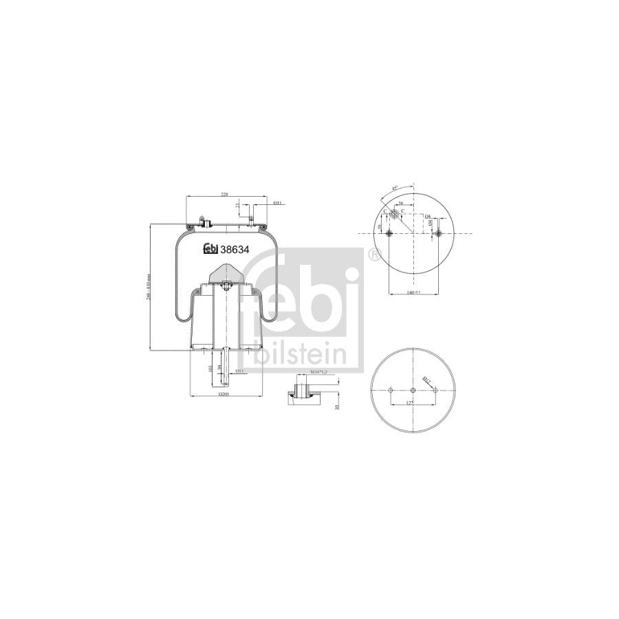 Febi Bilstein 38634 Boot, Air Suspension