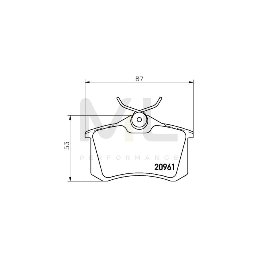 TEXTAR 2096110 Brake pad set not prepared for wear indicator, with brake caliper screws | ML Performance Car Parts