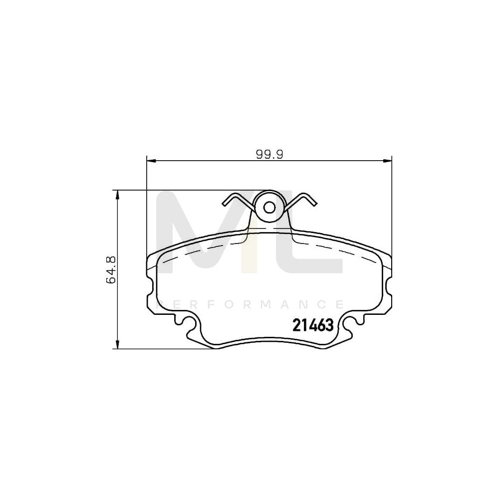 Hella 8DB 355 018-131 Brake Pad Set Incl. Wear Warning Contact, With Brake Caliper Screws | ML Performance Car Parts