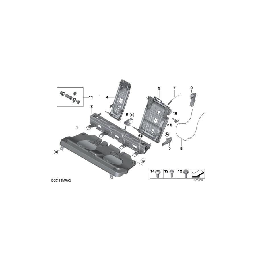 Genuine BMW 52207444864 G06 Bearing Exterior Right (Inc. X6 30iX, X6 30dX & X6 M50iX) | ML Performance UK Car Parts