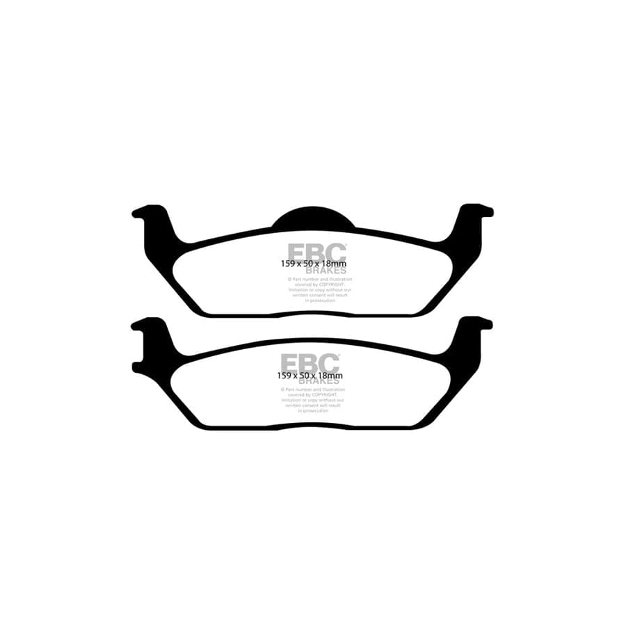 EBC PD01KR943 Ford F-150 Greenstuff Rear Brake Pad & Plain Disc Kit 2 | ML Performance UK Car Parts