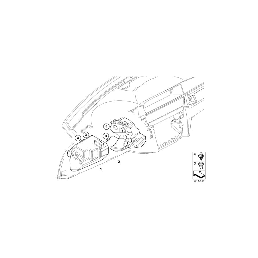 Genuine BMW 51457130934 E90 E92 Engagement Hook (Inc. 335xi, X5 35dX & 330i) | ML Performance UK Car Parts