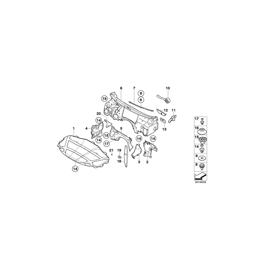 Genuine BMW 51483411954 E83 E83 Ac Sound Insulation, Right (Inc. X3 3.0i, X3 3.0d & X3 2.0d) | ML Performance UK Car Parts