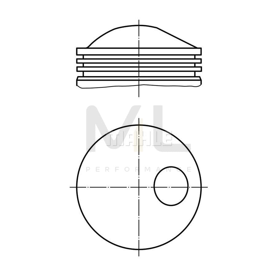 MAHLE ORIGINAL 503 26 00 Piston 80 mm, without cooling duct | ML Performance Car Parts