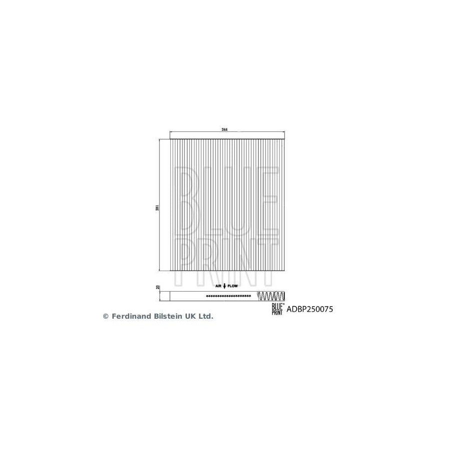 Blue Print ADBP250075 Pollen Filter