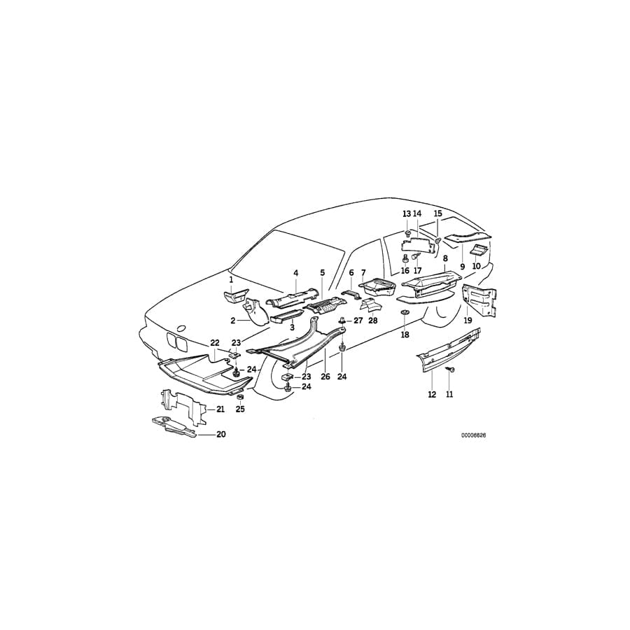 Genuine BMW 51712251700 E34 Covering Left (Inc. M5 & M5 3.8) | ML Performance UK Car Parts