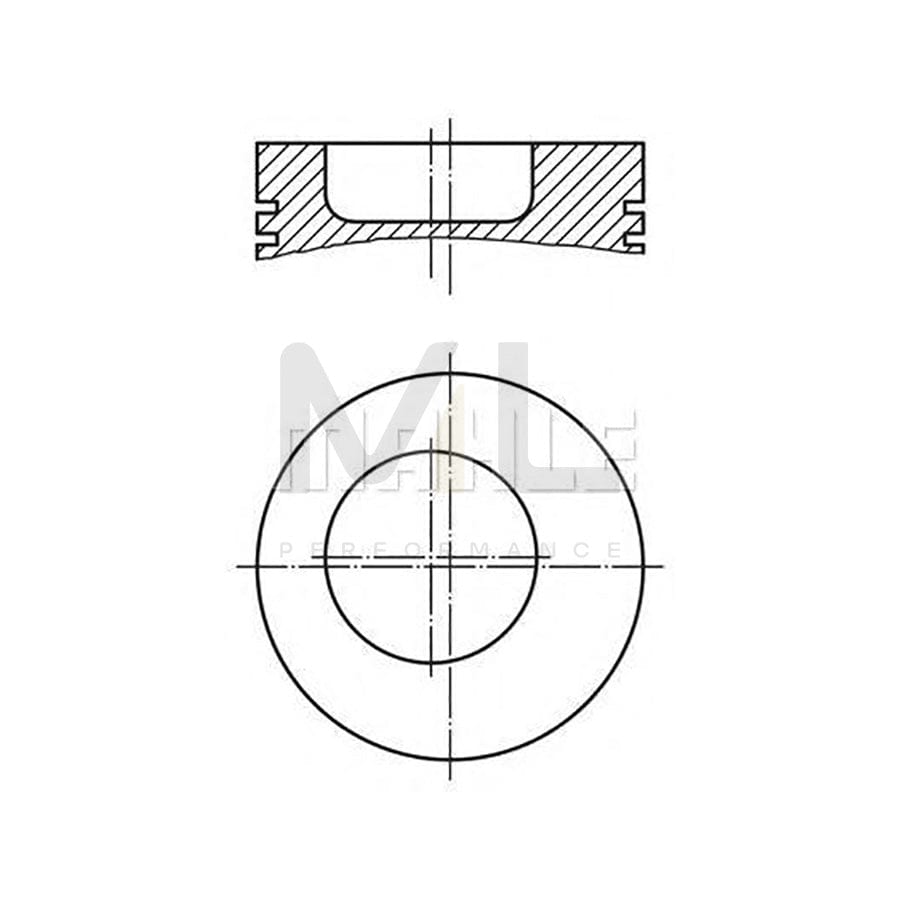 MAHLE ORIGINAL 0435200 Piston 84,45 mm, with piston rings, with piston ring carrier | ML Performance Car Parts