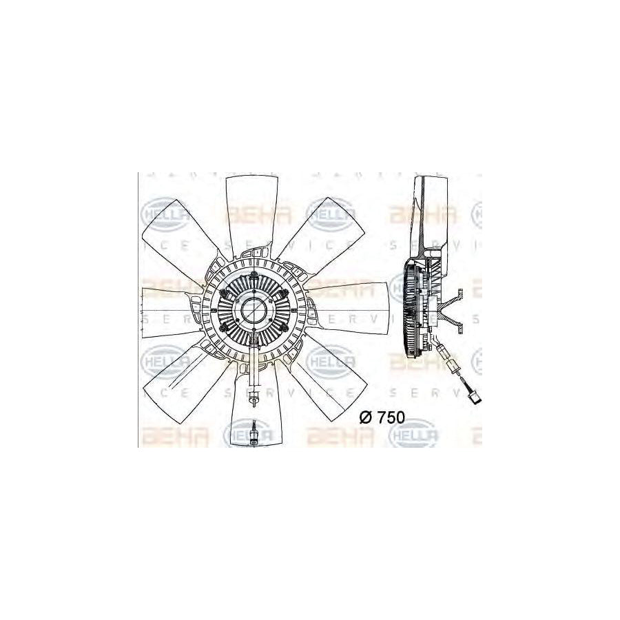 Hella 8MV 376 730-721 Fan, Radiator