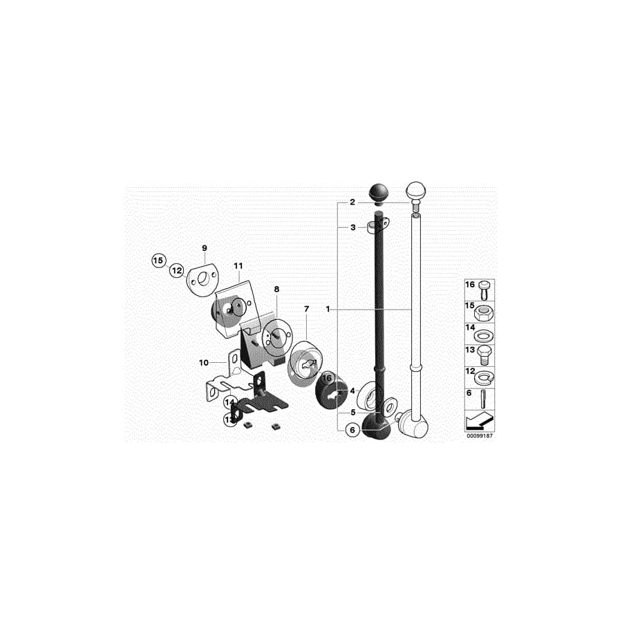 Genuine BMW 72607134606 E60 E60 Right Bracket (Inc. 545i, 530d & 523i) | ML Performance UK Car Parts