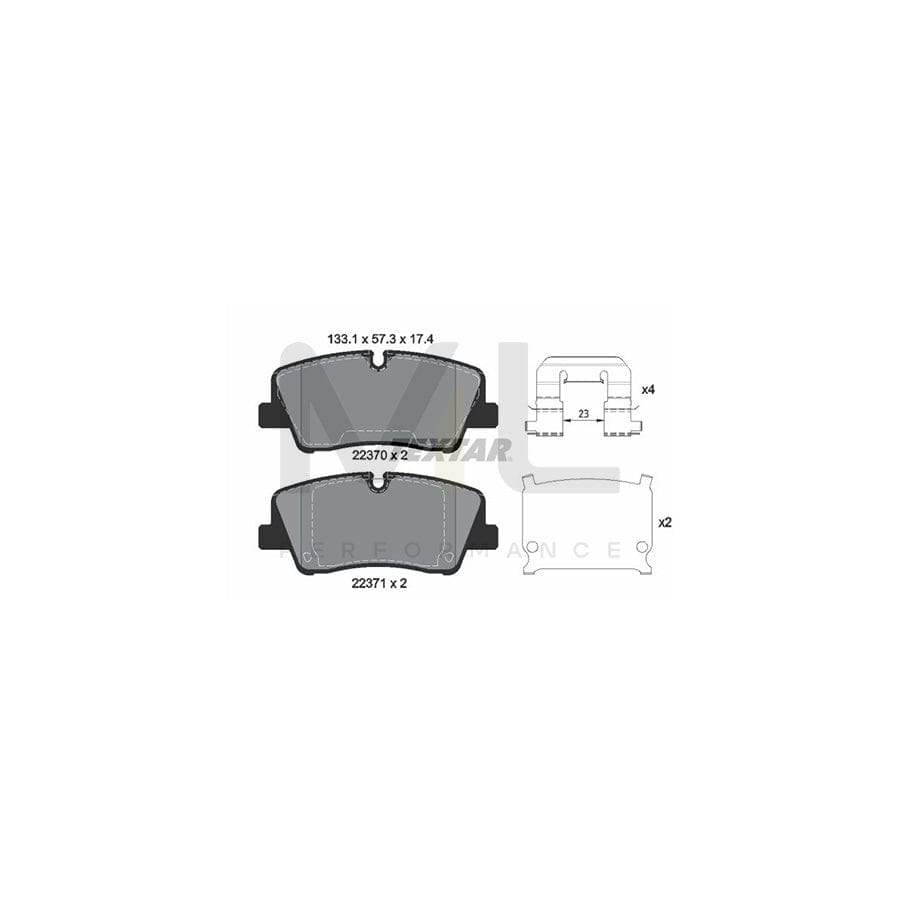 TEXTAR 2237001 Brake pad set for HYUNDAI H350 prepared for wear indicator, with accessories | ML Performance Car Parts