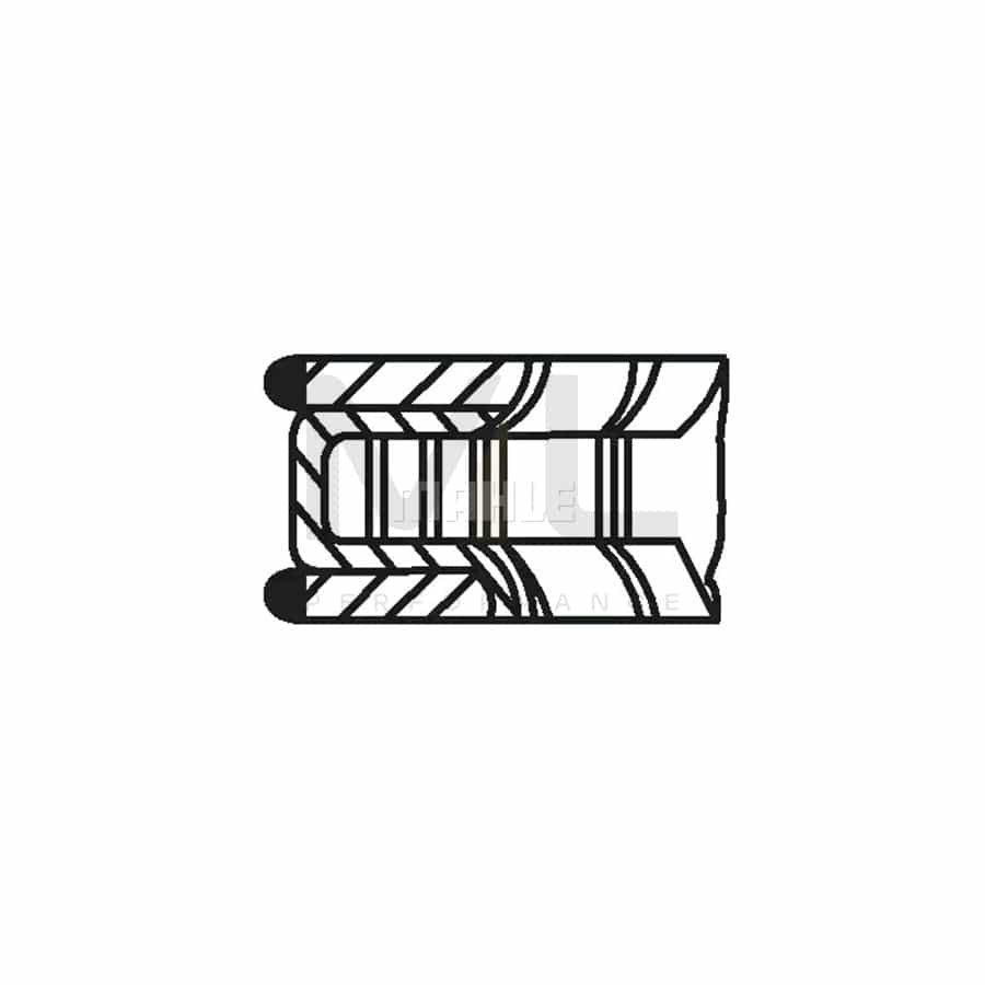 MAHLE ORIGINAL 001 12 N2 Piston Ring Kit Cyl.Bore: 83,7mm | ML Performance Car Parts