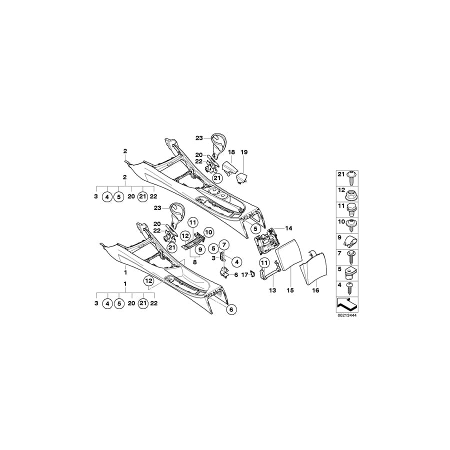 Genuine BMW 51169147053 E81 E82 E87 Bracket F Center Console, Center (Inc. X1 25dX, X1 16i & 135i) | ML Performance UK Car Parts